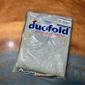 Vintage NOS Duofold Wool 2 layer baselayer Shirt gray USA new small